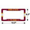 GRAPHICS & MORE Iowa State University #1 Fan License Plate Tag Frame view 4
