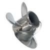 ARKDOZA 9.9x9 Polished Stainless Steel Outboard Propeller for Tohatsu Engines25/30HP 4 Blade 10 Spline Tooth RH SS Prop view 3