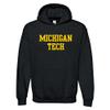 UGP Campus Apparel AH01 - Michigan Tech Huskies Basic Block HOODIE - X-Large - Black view 1