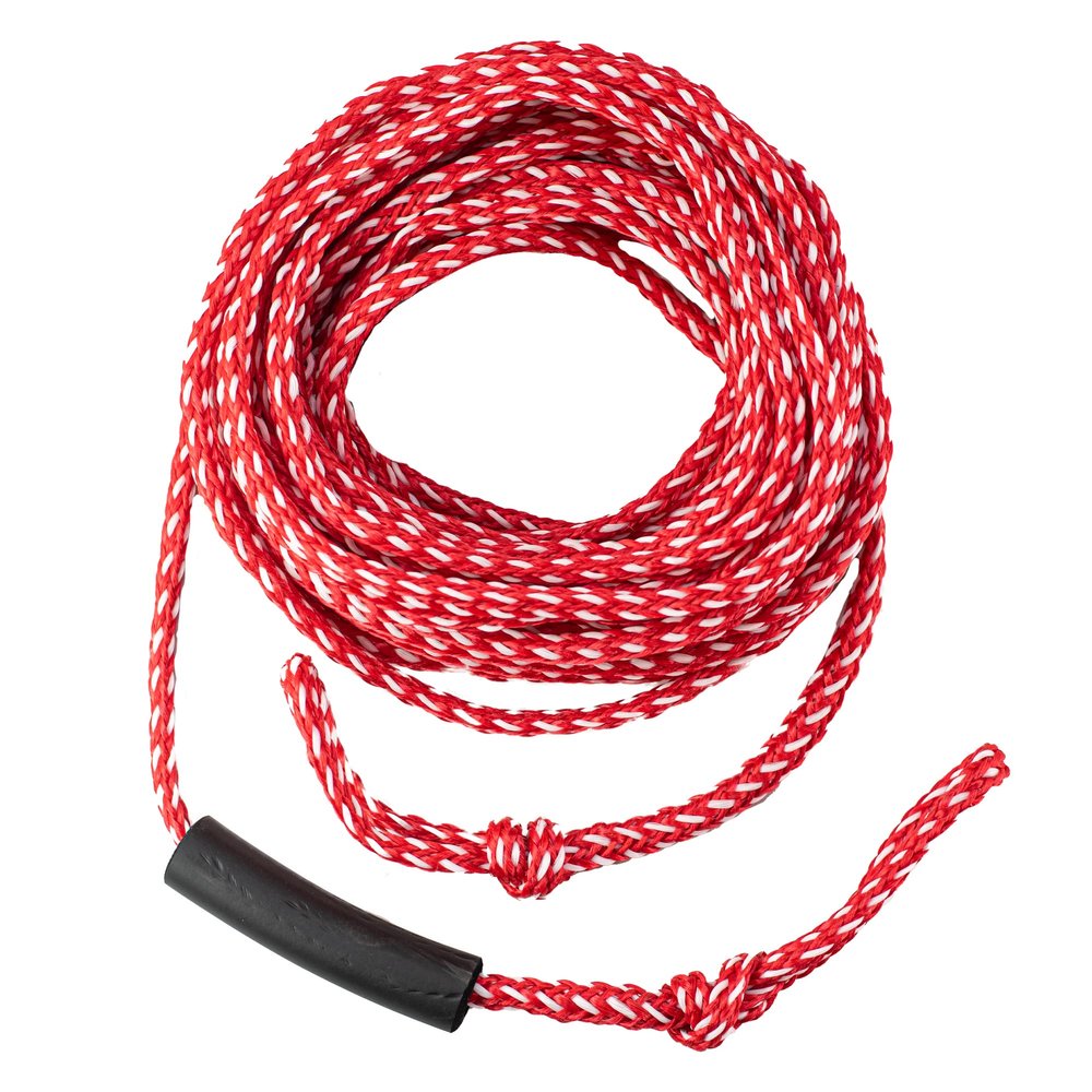 SGT KNOTS Tube Rope Braided Polypropylene Tube Tow Cord - 4 Rider Towable Tube Rope - 4,150 Pounds Breaking Strength - for Water Skiing, Wakeboarding, and Towsports I 916 x 60 ft (Red White)
