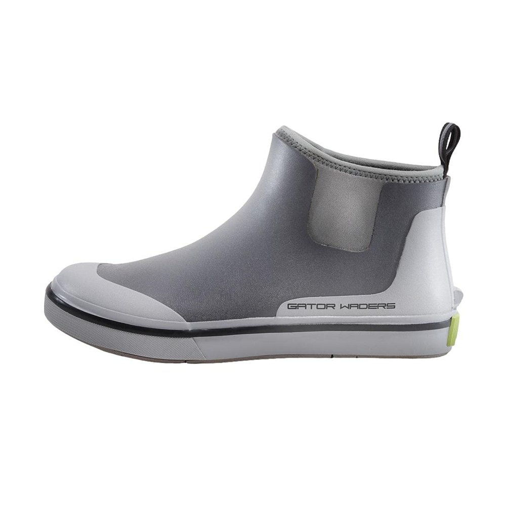 Gator Waders Mens Breakline Rubber Fishing Deck Ankle Boots (Grey, 8)