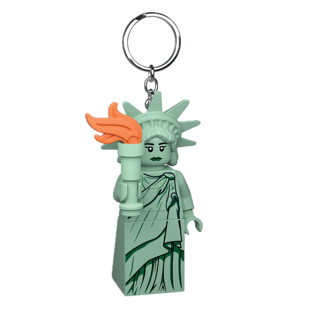 LEGO Minifigure Large 3 Inch Tall Figure Keychain Light - Statue of Liberty (KE158H), Bag charm with LED light