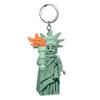 LEGO Minifigure Large 3 Inch Tall Figure Keychain Light - Statue of Liberty (KE158H), Bag charm with LED light view 1