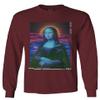 Mona Lisa Aesthetic Art Retro Japanese Anime Vaporwave Men's Long Sleeve t Shirt (Maroon 2X Large) view 1