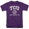 Texas Christian University TCU Official Circle Logo Unisex Adult T-Shirt, Circle Logo, 3X-Large view 1