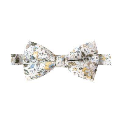 Spring Notion Boy's Cotton Floral Print Pre-tied Bow Tie, 44-Gold Metallic Small