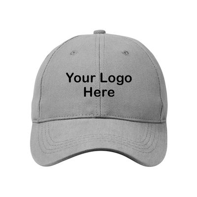 Ampton Embroidery Custom Text Your Own Baseball Cap Hat Printed in USA One Size Gray, 0-8