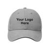 Ampton Embroidery Custom Text Your Own Baseball Cap Hat Printed in USA One Size Gray, 0-8 view 1