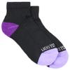 Fruit of the Loom Girls' 10-Pair Everyday Soft Ankle Socks, Black/Multi, Shoe Size 10.5-4 view 4