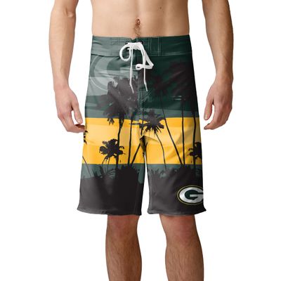 FOCO Green Bay Packers NFL Mens Sunset Boardshorts - S