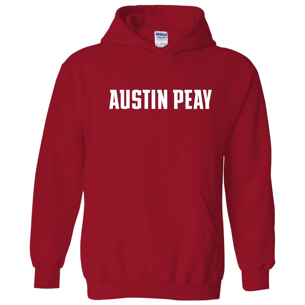 AH01 - Austin Peay Governors Basic Block HOODIE - 3X-Large - Red
