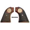 Premium Grips Compatible Replacement Heritage Arms Rough Rider Checkered Rosewood Grips w/Buffalo Nickel Medallion fits .22 & .22 mag view 1