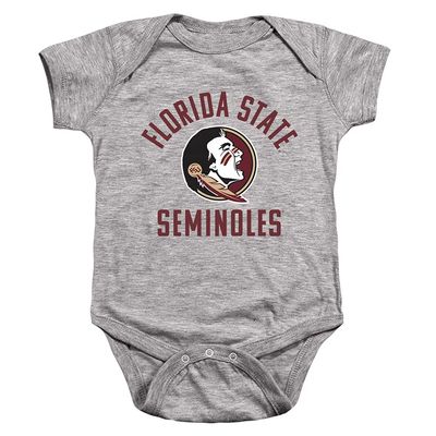 Florida State University Official Seminoles Logo Unisex Infant Snap Suit for Baby,Athletic Heather, 18 Months