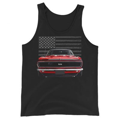 1968 Red Camaro SS Muscle Car Unisex Tank Top