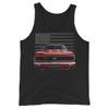 1968 Red Camaro SS Muscle Car Unisex Tank Top view 1