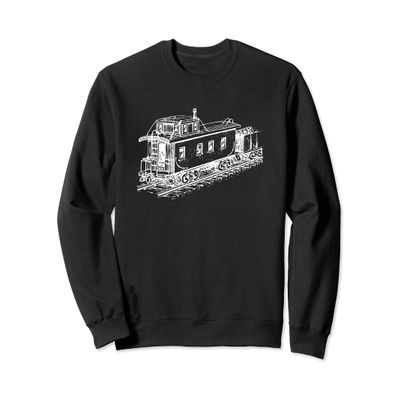 Caboose Railroad Train Car Sweatshirt