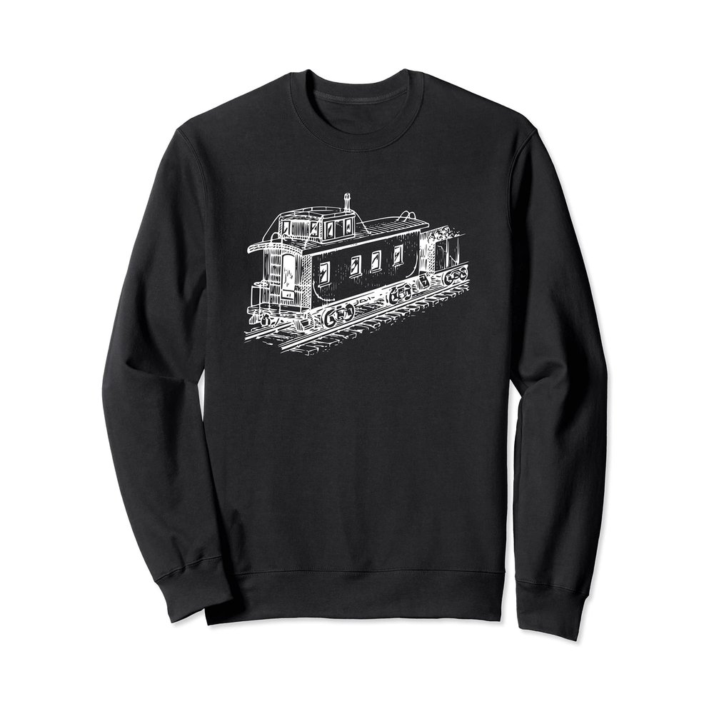 Caboose Railroad Train Car Sweatshirt