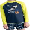 Julysand Toddler Boys Rash Guard Sets Blue Universe Swimsuit Fluorescent Green Long Sleeve Two Piece Swimwear Sun Protection Suit view 1