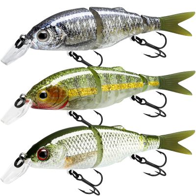 TRUSCEND Easy Catch Swimmax with BKK Hooks, Magic Noisy Wiggling and Vibrating Actions for More Bites, Lifelike Fishing Lures for Bass Trout Walleye Crappie, Strongest Dyneema Fiber Jointed Swimbaits