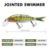 TRUSCEND Easy Catch Swimmax with BKK Hooks, Magic Noisy Wiggling and Vibrating Actions for More Bites, Lifelike Fishing Lures for Bass Trout Walleye Crappie, Strongest Dyneema Fiber Jointed Swimbaits view 2