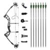 AMEYXGS Compound Bow and Arrow Set Draw Weight 30-55lbs Draw Length 24"-29.5" Adjustable Aluminum Right Hand Composite Bow for Adult (Black Bow Set) view 1