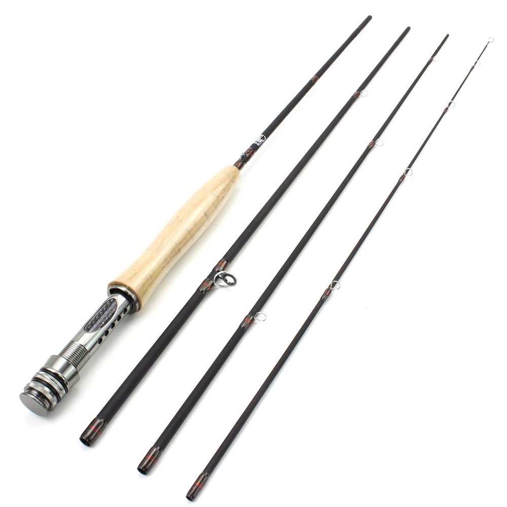 Fly Fishing 8', 4 Pieces, Fly Rod Weighing 3/4, Weighing 85g Fly Fishing Rod, Stainless Steel Wheel Seat Fly Fishing Rod, Fly Fishing ZYHYD (Size : 8' 3/4)
