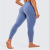 CRZ YOGA Naked Feeling Workout Leggings 25'' - High Waist Yoga Training Tight Womens Pants Curtain Violet Ash Large view 2