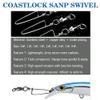 AMYSPORTS Saltwater Connector Fishing Snap Swivel High Strength Snaps Swivel Freshwater Ball Bearing Fishing Swivels Stainless Steel Corrosion Resistant Black Nickel 25pcs 16lbs view 2