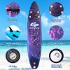 Goplus Inflatable Stand up Paddle Board Surfboard SUP Board with Adjustable Paddle Carry Bag Manual Pump Repair Kit Removable Fin for All Skill Levels, 6" Thick (Purple, 11FT) view 4