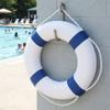 20 Inch Safety Life Preserver Ring Buoy for Swimming, Swim Foam Ring - Pool Safety Throw Rings, Rescue Lifeguard Wall Decoration (Blue) view 4