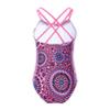 YONGHS Kids Girls One-Piece Bohemian Swimsuits Beach Leotard Bikini Swimwear Crisscross Bathing Suits Pink 3 view 2