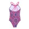 YONGHS Kids Girls One-Piece Bohemian Swimsuits Beach Leotard Bikini Swimwear Crisscross Bathing Suits Pink 3 view 4