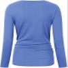 Chuanqi Maternity Shirt Side Button and Ruched Tunic Tops Maternity Long Sleeve T-Shirts (A-Blue, XX-Large, xx_l) view 3