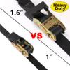 Ayaport Boat Trailer Transom Tie Down Straps for Boat Jet ski Kayak Canoe 4 Feet 1.6 inches 5000lbs Break Strength Heavy Duty Ratchet Straps with S Hooks, Pack of 2 view 2
