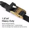 Ayaport Boat Trailer Transom Tie Down Straps for Boat Jet ski Kayak Canoe 4 Feet 1.6 inches 5000lbs Break Strength Heavy Duty Ratchet Straps with S Hooks, Pack of 2 view 4