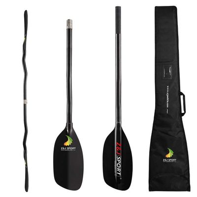 Z&J SPORT Whitewater Kayak Paddle Full Carbon, Lightweight Kayak Paddle for Whitewater, Running River, Creeking2-Piece Paddle with 1 Free Paddle Bag(199cm,Bent Shaft)