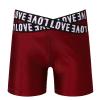 Moily Girls Boy-Cut Booty Shorts for Gymnastics Dance Sports Hot Pants V-Front Waistband Boyshort Love Burgundy 10-12 view 1