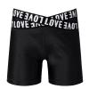 Moily Girls Boy-Cut Booty Shorts for Gymnastics Dance Sports Hot Pants V-Front Waistband Boyshort Love Black 7-8 view 1