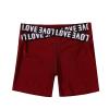 Moily Girls Boy-Cut Booty Shorts for Gymnastics Dance Sports Hot Pants V-Front Waistband Boyshort Love Burgundy 3-4 view 3