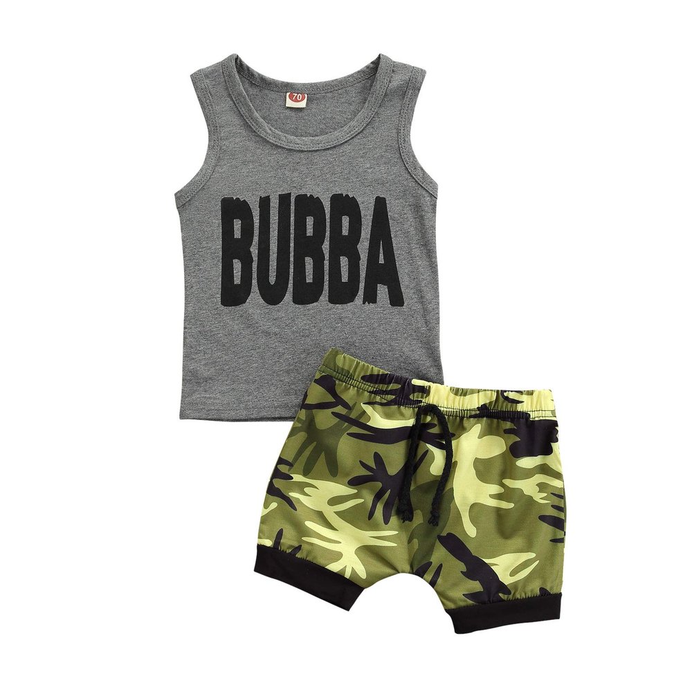 FYBITBO Toddler Infant Baby Boy Shorts Outfit Sleeveless Tank Tops and Shorts Summer Cute Clothing Set (2-3T,Camouflage)