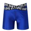 Moily Girls Boy-Cut Booty Shorts for Gymnastics Dance Sports Hot Pants V-Front Waistband Boyshort Love Royal Blue 5-6 view 1
