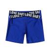 Moily Girls Boy-Cut Booty Shorts for Gymnastics Dance Sports Hot Pants V-Front Waistband Boyshort Love Royal Blue 5-6 view 3
