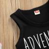 FYBITBO Toddler Infant Baby Boy Shorts Outfit Sleeveless Tank Tops and Shorts Summer Cute Clothing Set (2-3T,Black) view 3