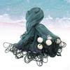 2x10M/ 6.5x33FT Green Saltwater American Fishing Cast Net with Lead Weights, 2cm/0.8" Mesh Size Heavy Duty Throw Net Polyethylene Net Iron Sink Old Salt Premium Cast Net view 1