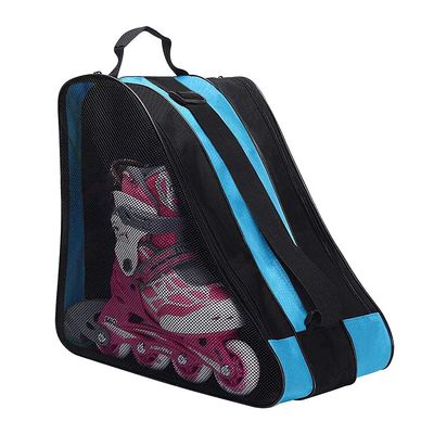 Kids Ice Skates Bags Heavy Duty Oxford Roller Skating Shoes Carry Bag Inline Skate Boot Shoulder Bag Children Boys Girls Hockey Skate Tote Ski Sport Bag Multi Pockets for Ice Skate Protective Gears