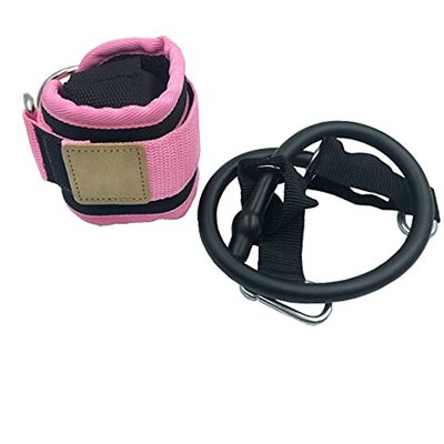 Ankle Resistance Bands Legs Ankle Straps Core Sliders for Home Fitness Gym Yoga Squat Glute (Pink)