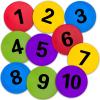 Vhxorrz 9 inch Numbered Poly Spot Markers Floor Dots Flat Cones Non Slip Rubber Agility Markers for Kids Soccer Football, Basketball Training Markers, Dance Practice and Drills with Flat Cones Points view 1