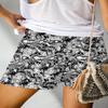 ONLYSHE Women's White Paisley Print Workout Running Athletic Shorts CasualPants Ladies Plus Size Shorts with Pockets S view 3