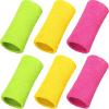 WILLBOND 6 Inch Wristbands Paris Sports Competitions Supplies Sport Long Wrist Bands Sweatband Elastic Athletic for Gym Tennis Outdoor Activity(Bright Rose Red, Fluorescent Yellow, Light Yellow) view 1