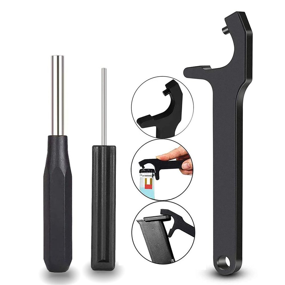 Urgeeo Glock Front Sight Tool Kit, Pin Punch Tool Magazine Disassembly Tools for Glock 19 17 25 26 27 43